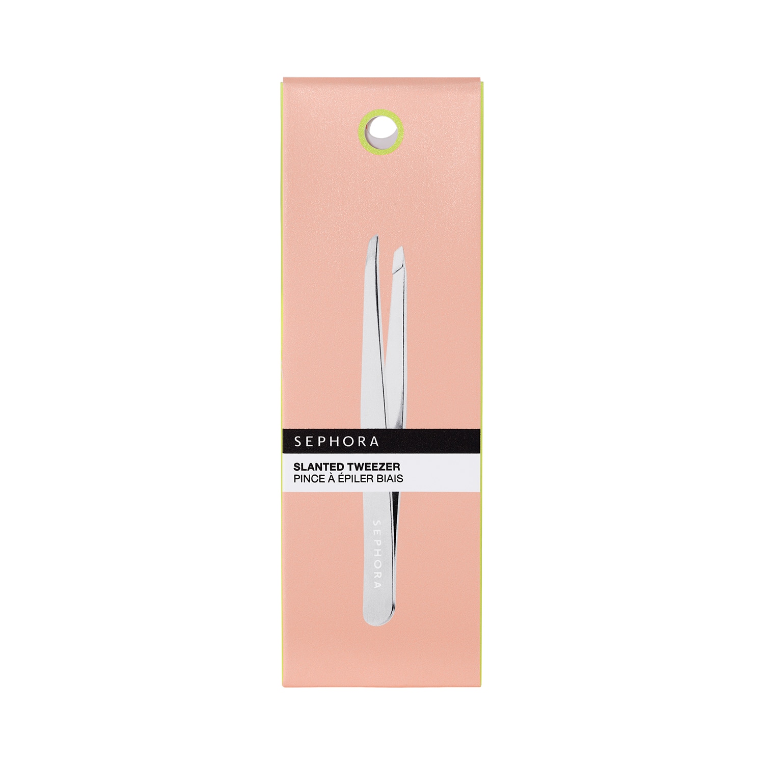 SLANTED TWEEZER BLACK-24 (PINZA PARA DEPILAR BISELADA)